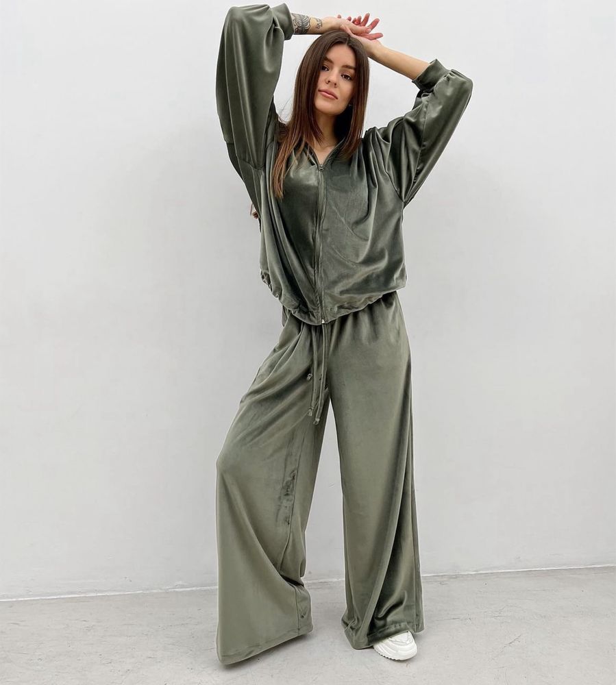 Спортивний костюм хакі колір, розмір oversize