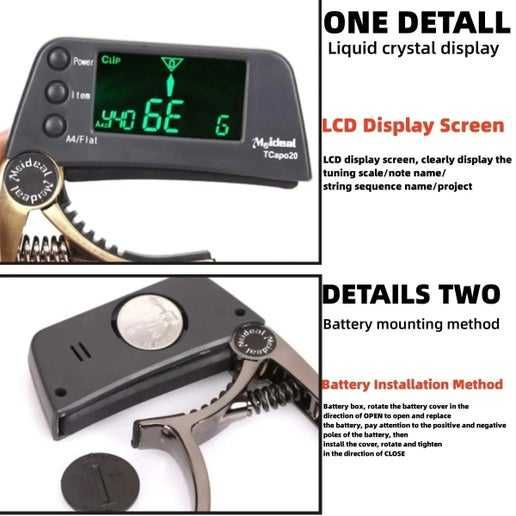 MeIDEAL Capo (transpositor) com afinador