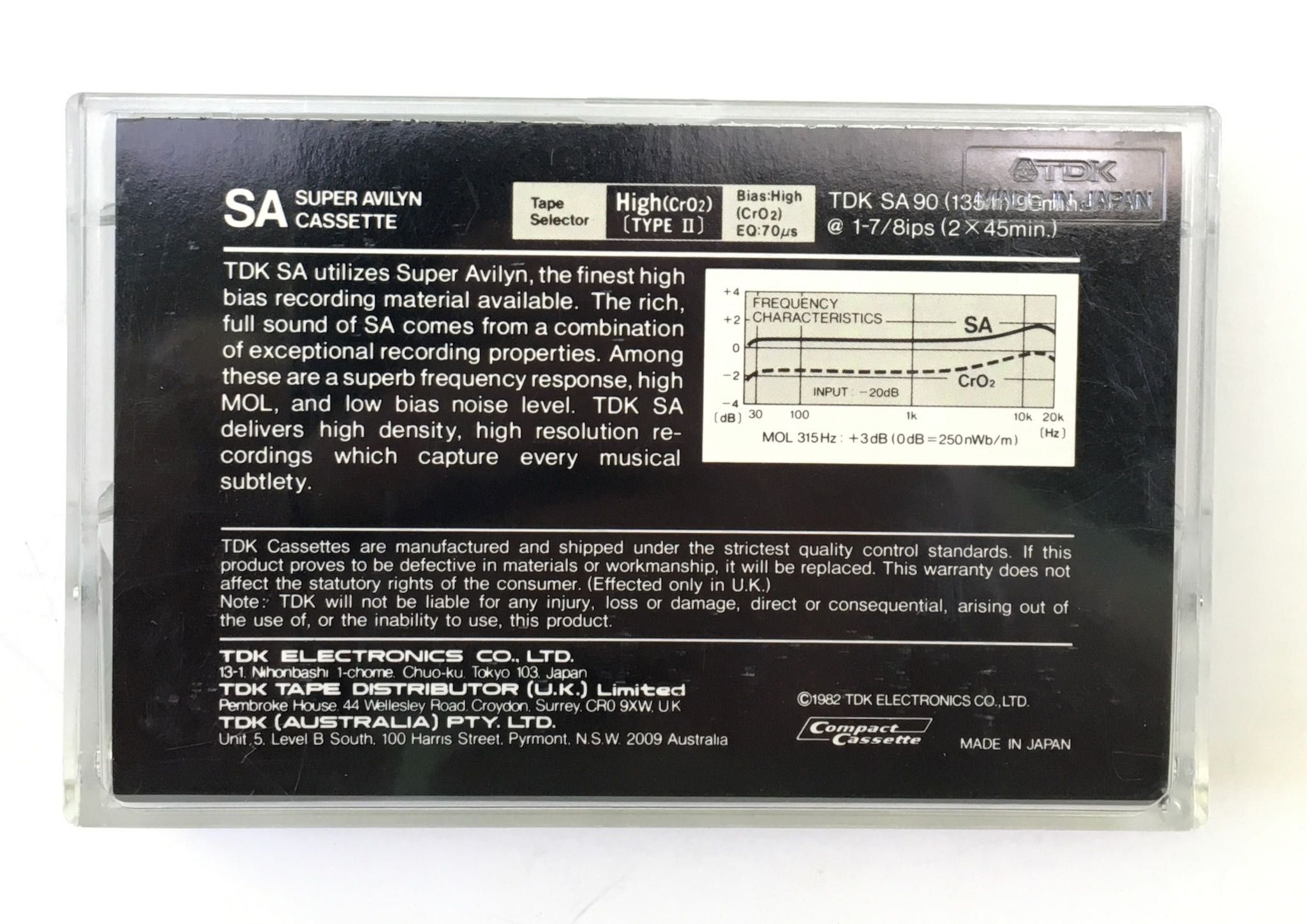 Аудіокасета TDK SA 90 1982