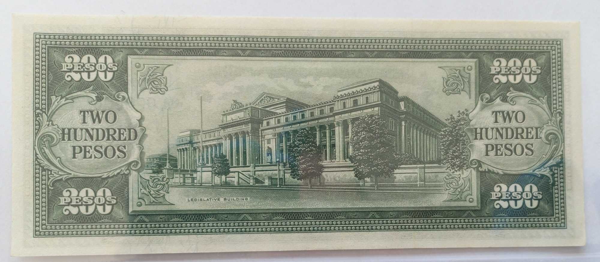 Banknot - Filipiny , 200 Pesos - 1949 rok