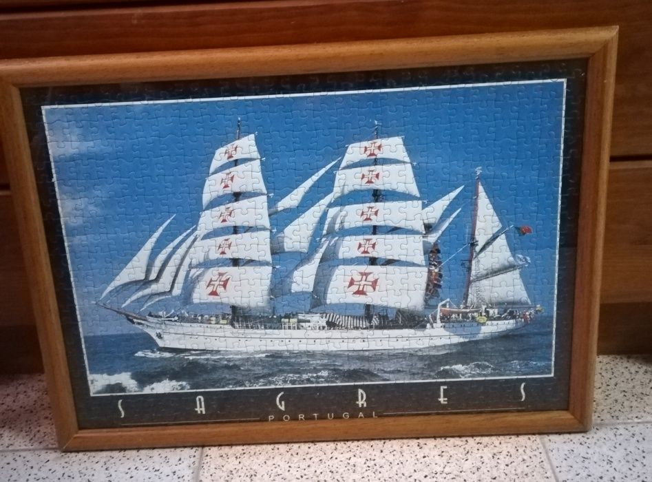 Quadro de puzzle com a fragata Sagres
