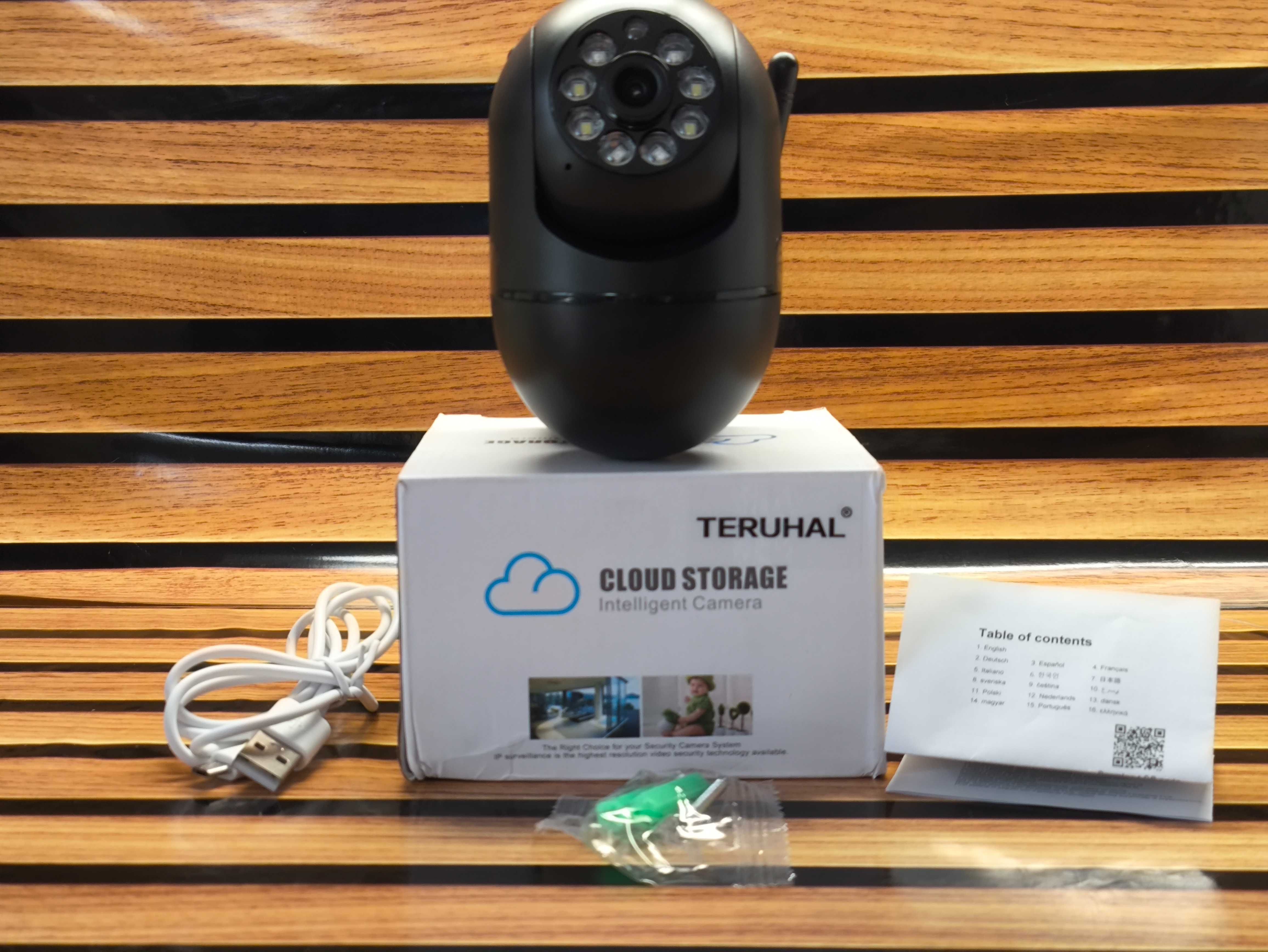 HD Kamera Bezpieczeństwa - Inteligentny Monitoring WiFi 360° (czarna)