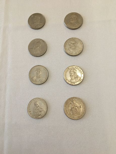 Monety królowie polscy 9 sztuk