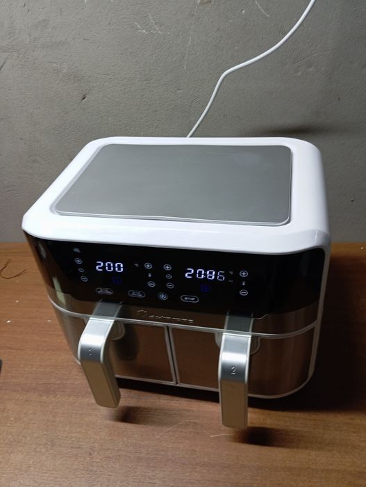 Білий аерогриль аерофритюр MasterPRO Rocket Duo 900 мультипіч