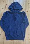 Granatowy sweter z kapturem S