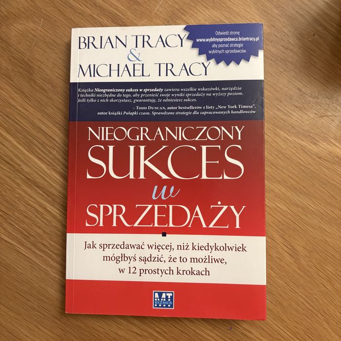 książka nieograniczony sukces w sprzedaży B.Tracy M.Tracy
