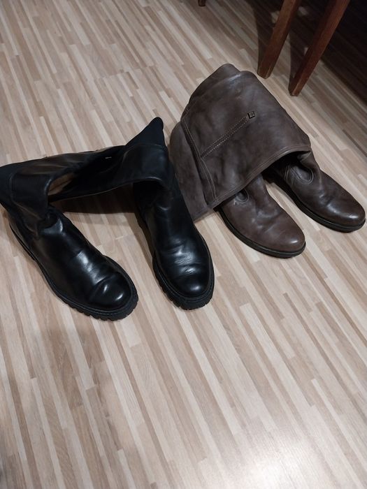 CENA ZA CAŁOŚĆ Zestaw kozakow 2 pary rozmiar 40 + gratis 2 torebki