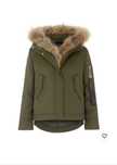 Ochnik puchowa kurtka z jenotem khaki 38-42