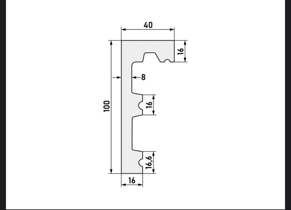 Listwa do zabudowy karnisza K1004 2.4 mb