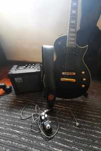 Pack Guitarra Harley Benton e amplificador Roland Micro Cube