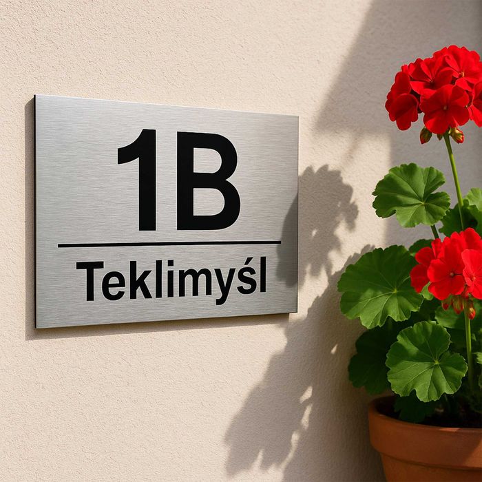 Tabliczka adresowa 30x20 cm – spersonalizowana, numer domu, grafika