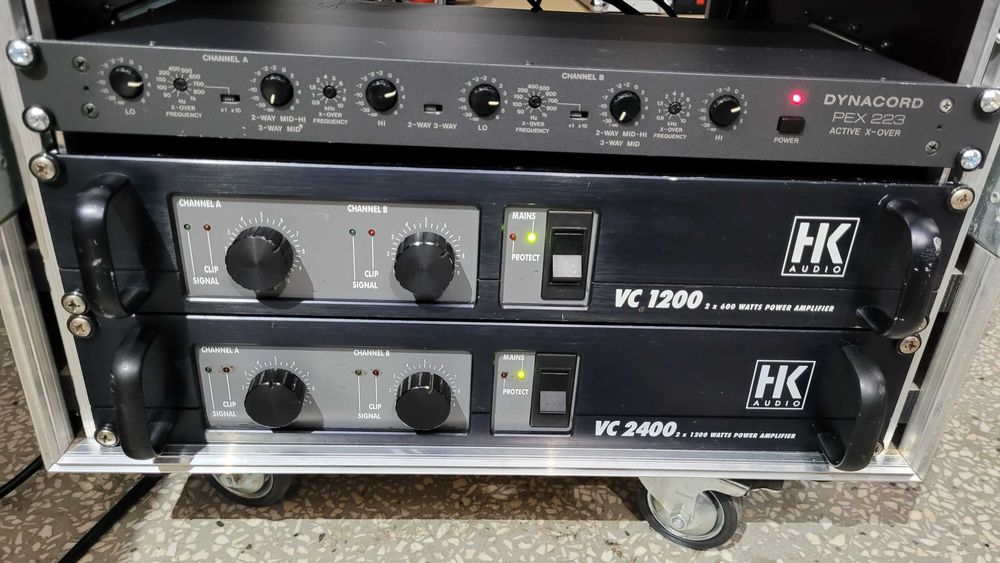 HK Audio VC2400, VC1200, dynacord Aktive X-over + case 8H. Zestaw!