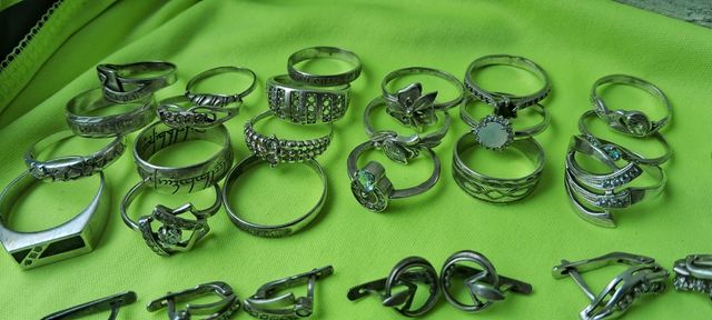 Серьги кольцо серебро