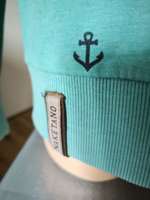 Naketano bluza męska L kotwice turkus sweatshirt