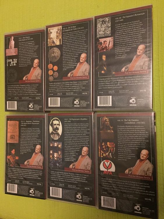 Coleção de 6 VHS História de Portugal