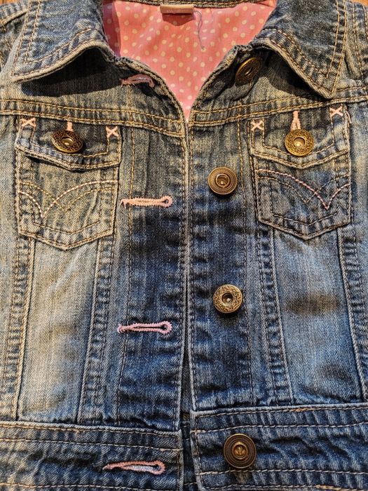 Katanka, kurtka wiosenna dla dziewczynki jeansowa TU, roz. 86/92