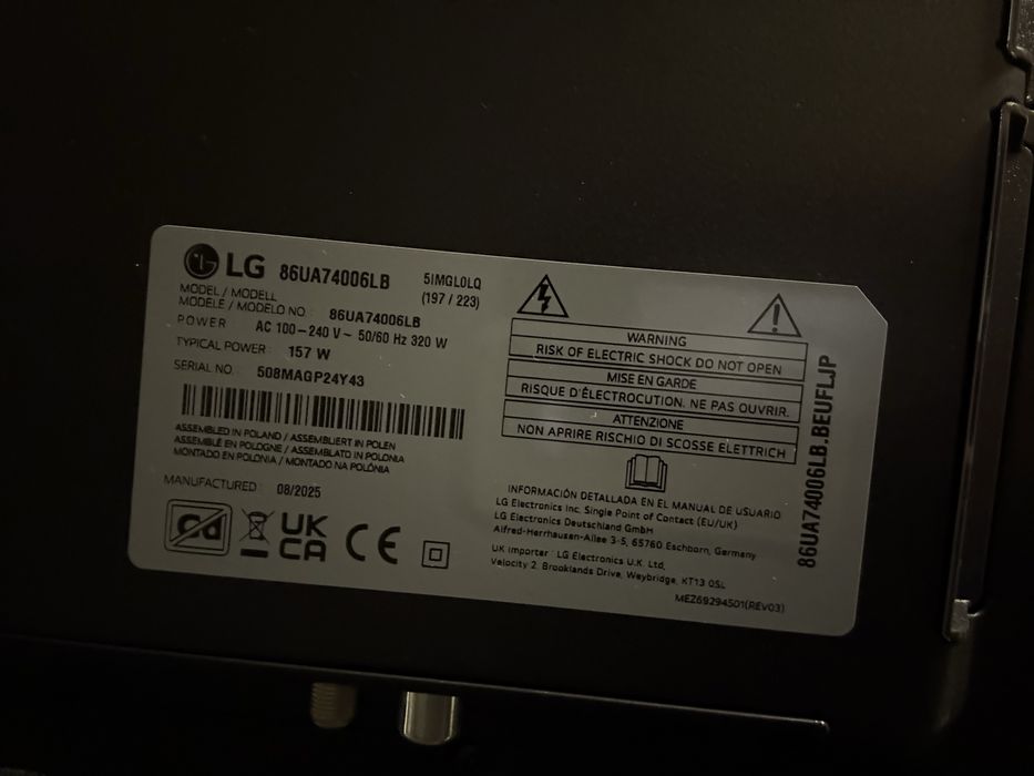 Televisao lg 86 polegadas