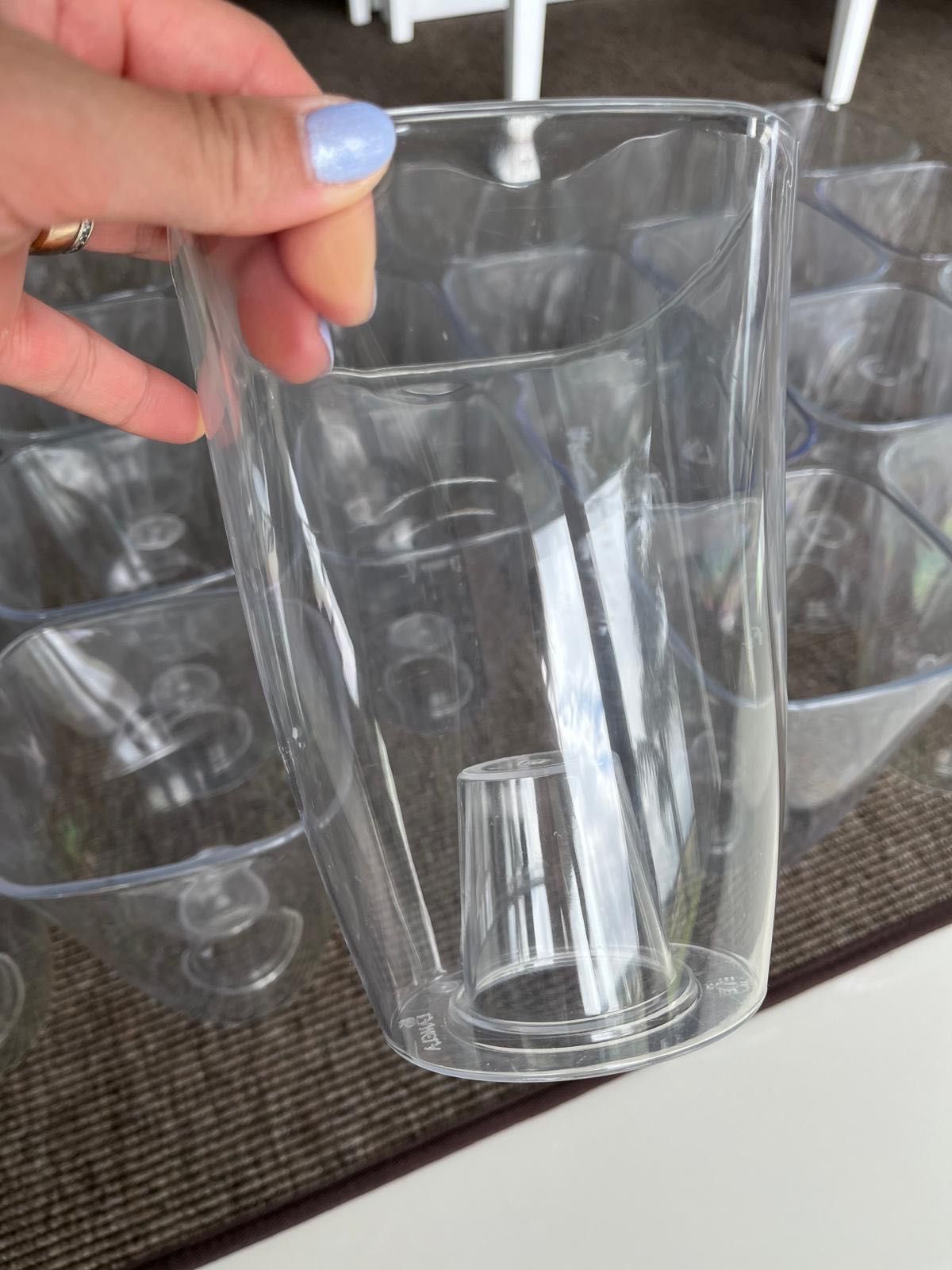 27 vasos transparentes plantas