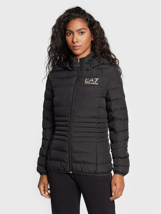 Kurtka pikowana czarna z logo Emporio Armani XXL