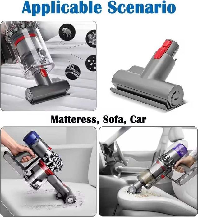 Насадка-щетка от пылевых клещей для пылесосов Dyson V7 V8 V10 V11 V15.