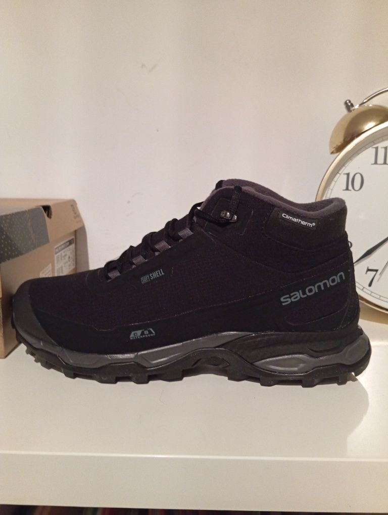 Męskie buty zimowe trekkingowe w góry z kolcami Salomon 44 2/3 salewa