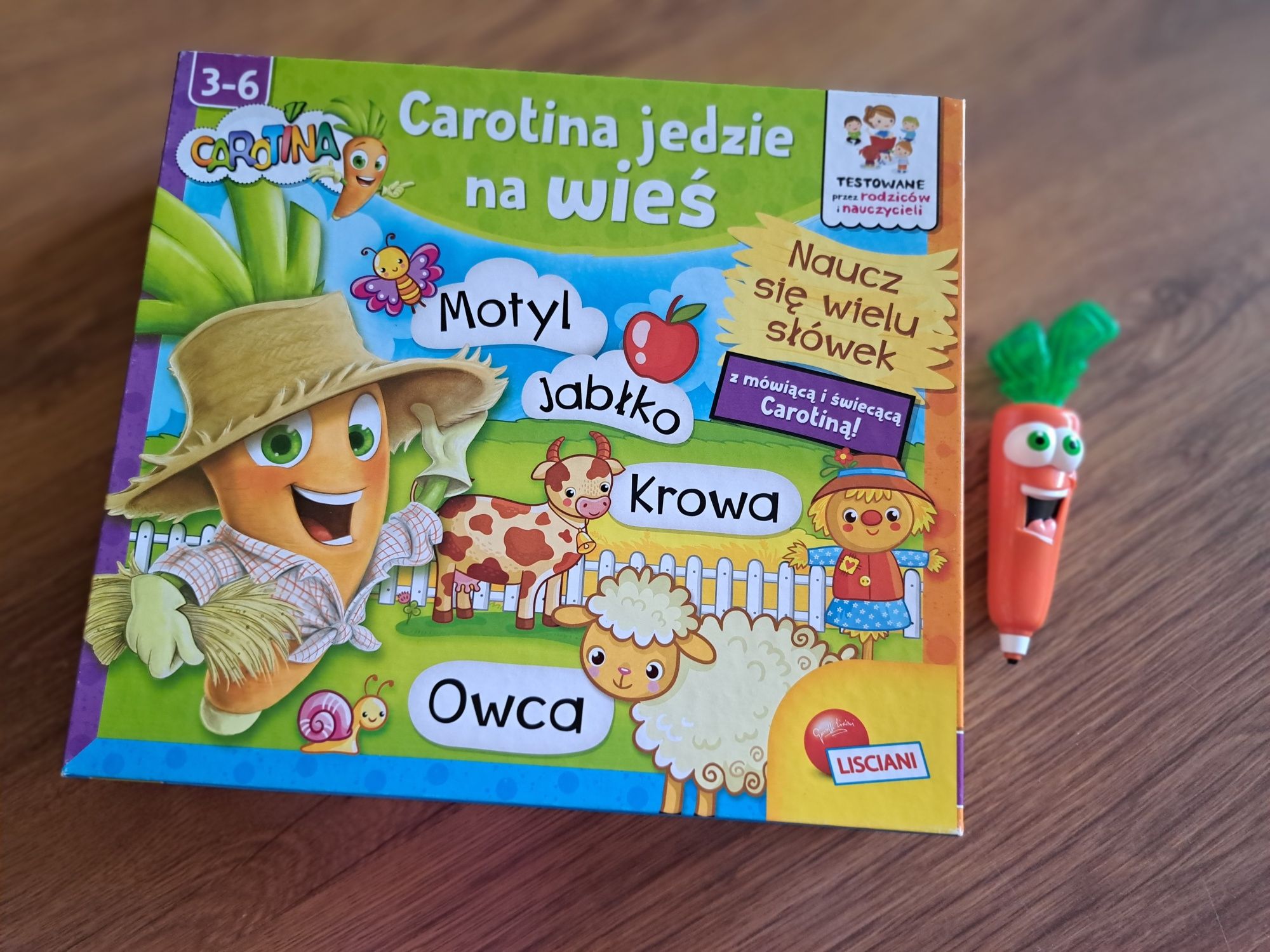 Puzzle, gra dla dzieci 3-6 Carotina jedzie na wieś