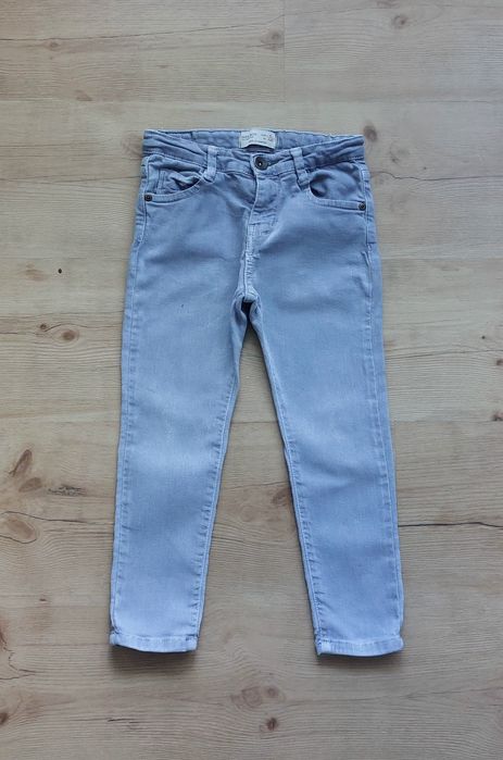 Spodnie jensy szare 110 Zara boys dżinsy elastyczne
