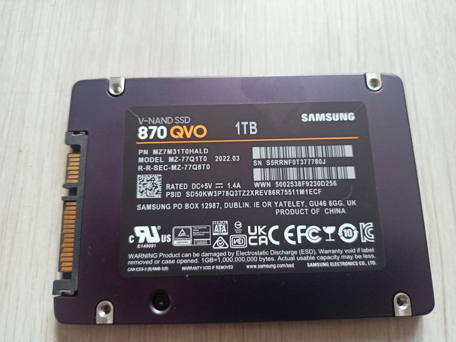 Dysk SSD 1tb Samsung 870 QVO