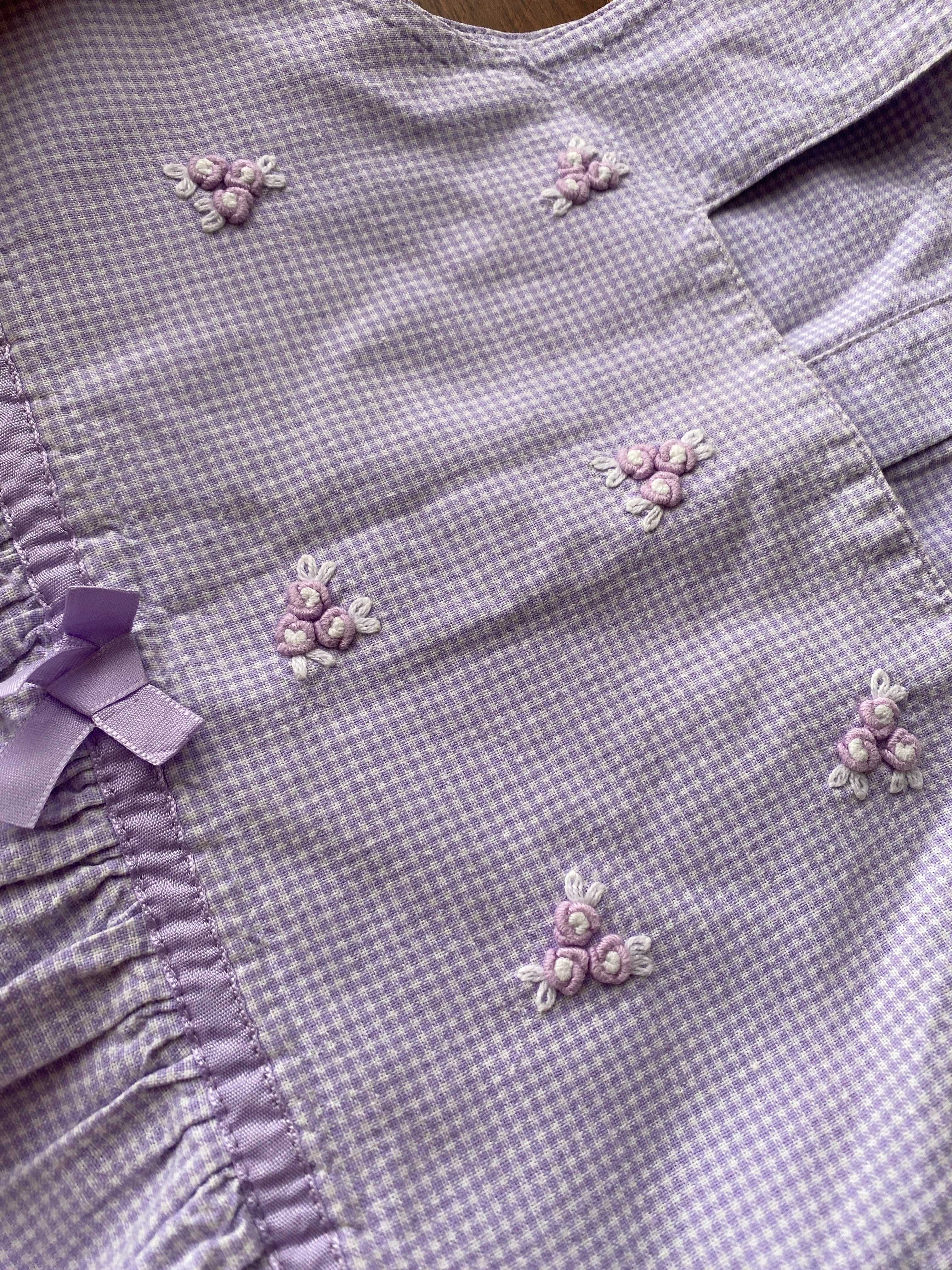 Letnia bawełniana lilowa sukienka Marks&Spencer, 104-110 cm