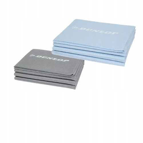 Yoga Fitnessu Dunlop Składana z13 Pozycjami Mata do ćwiczeń SZARA P354