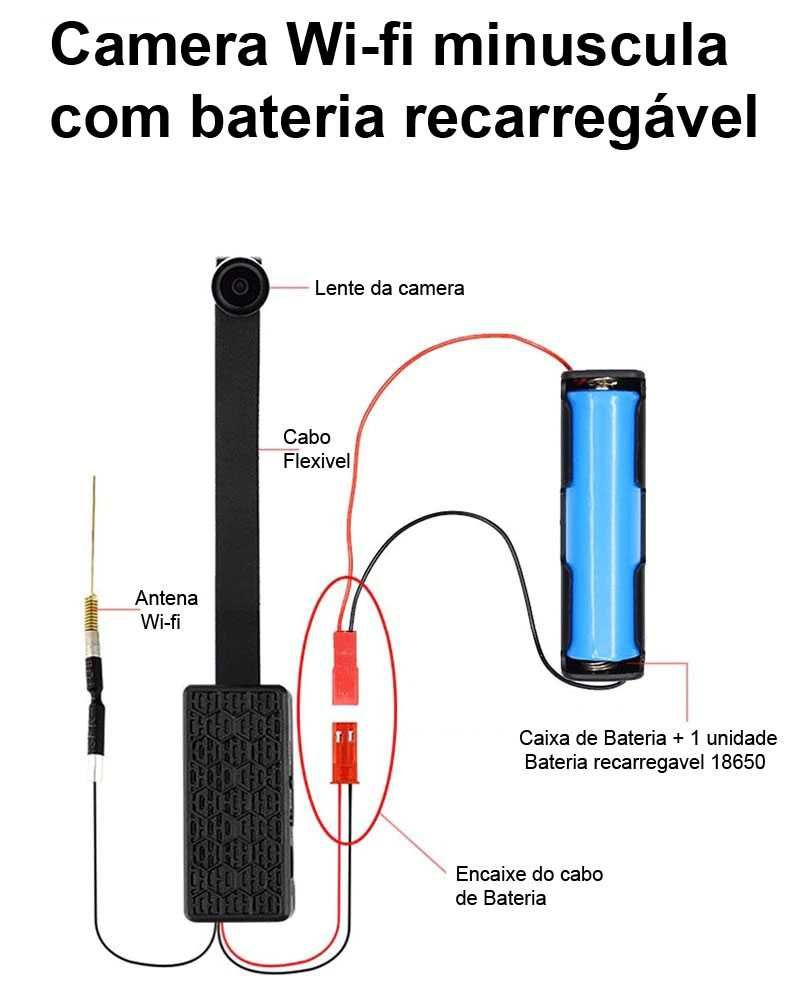 camera mini wifi ANDROID IOS exame telemovel camara botão internet net