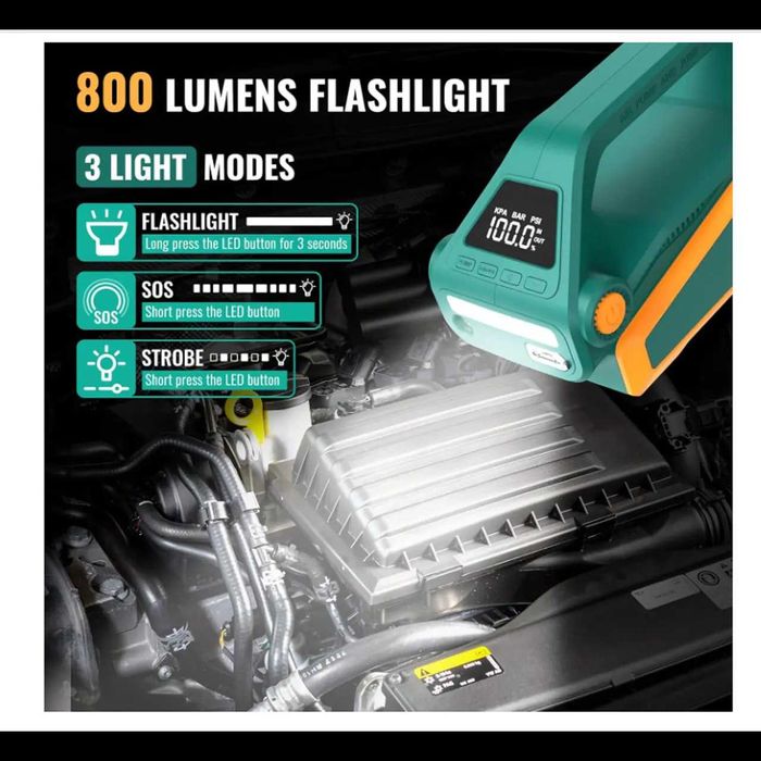 D17- Profissional 4000A jumpstarter 4 compressor de ar de 150 PSI