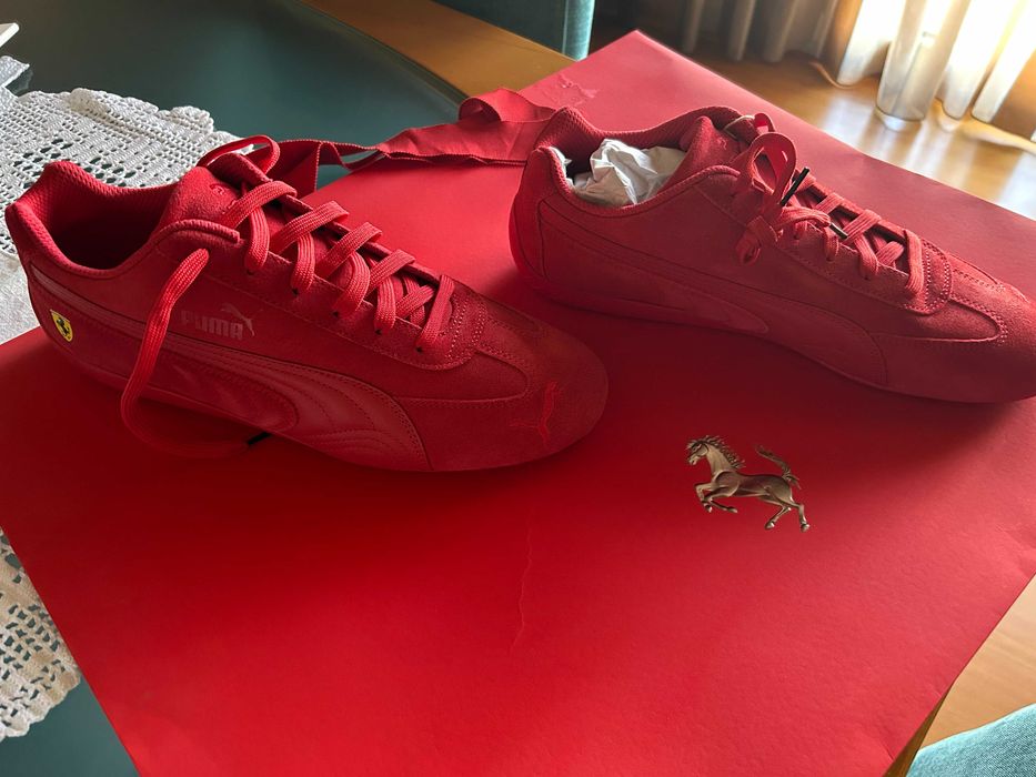 Tenis Puma Ferrari Spreedcat  nº 45  pele/ vermelhos novos na caixa