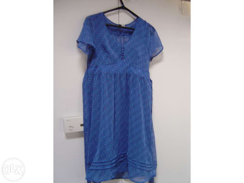 Vestido H&M novo de senhora azul muito elegante e moderno