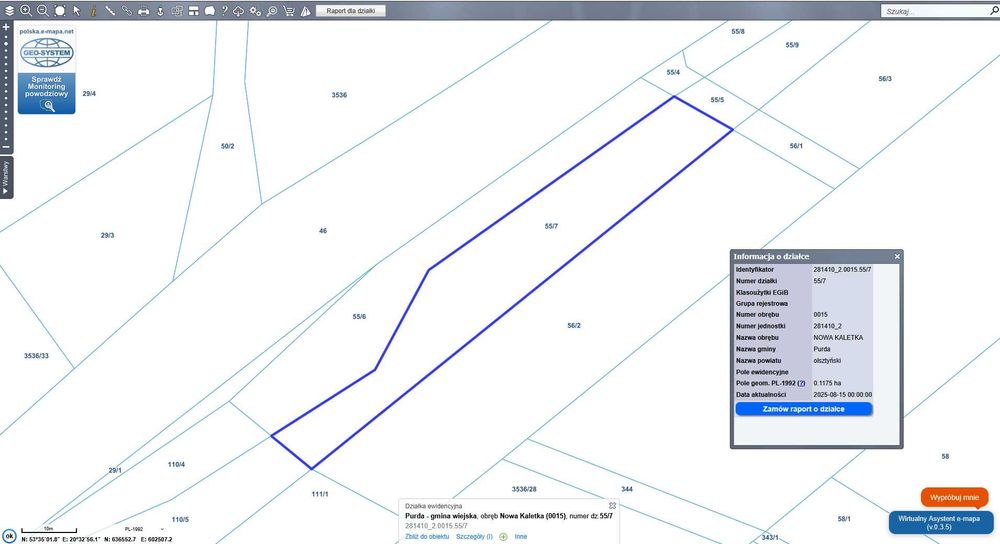 Działka w Nowej Kaletce