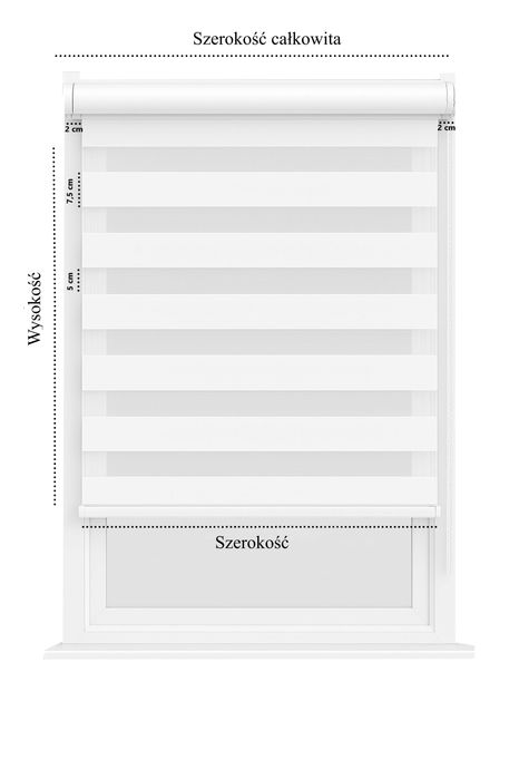 FURNIFY®| Roleta na okno dzień noc | Łatwy montaż | Wszystkie rozmiary