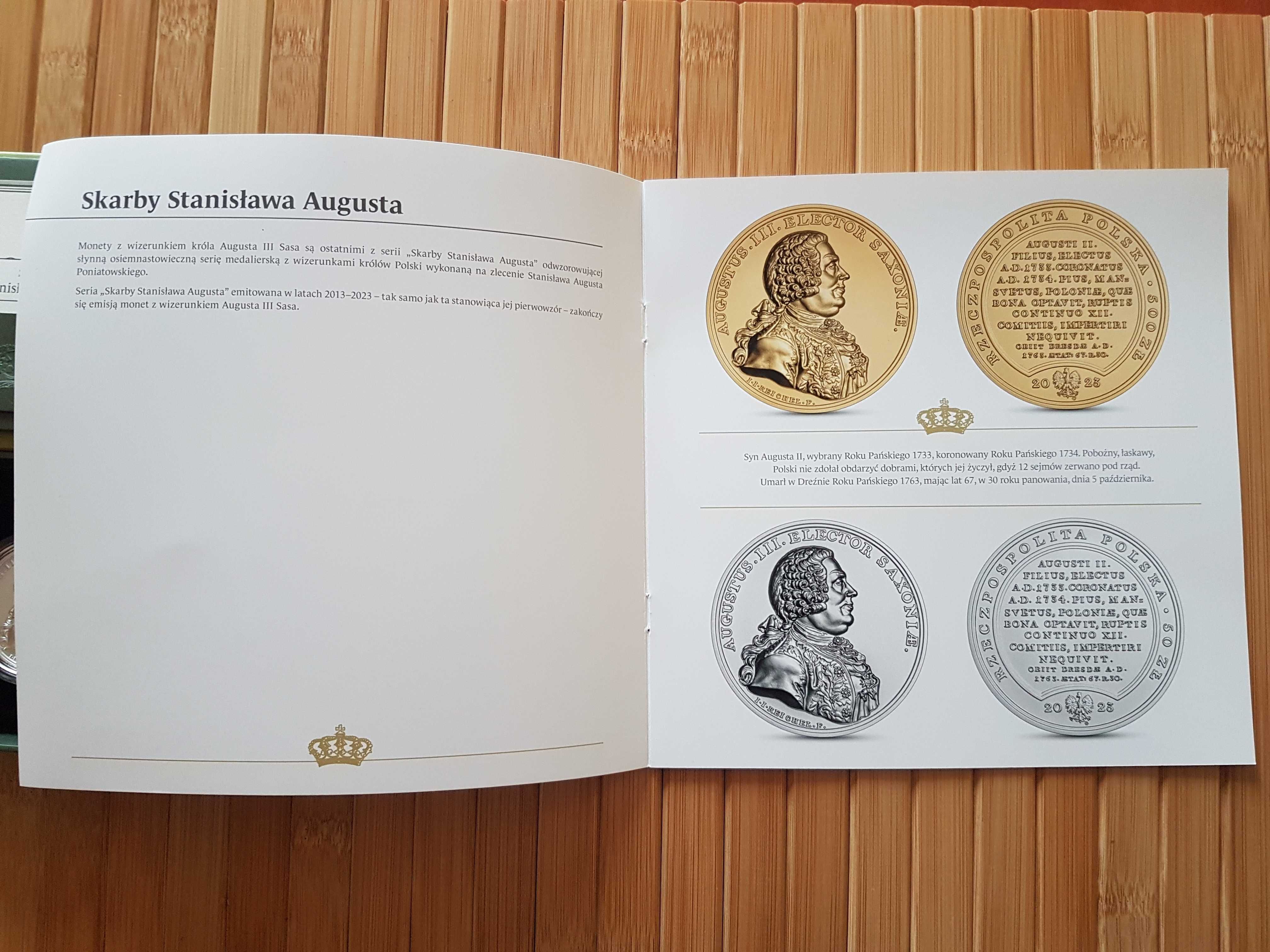 50zł August III Sas srebrna moneta kolekcjonerska