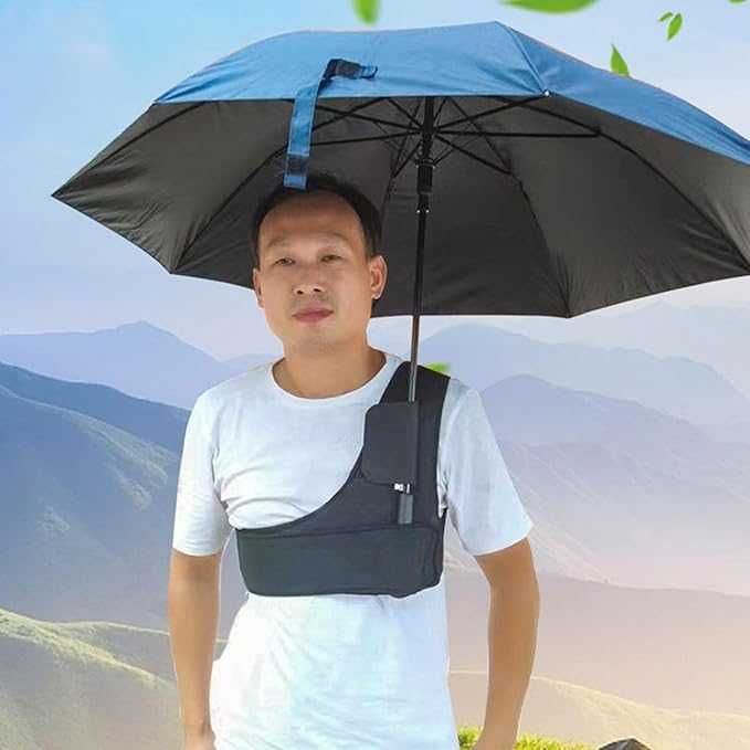 Vendo suporte de corpo para guarda-chuva mãos livres