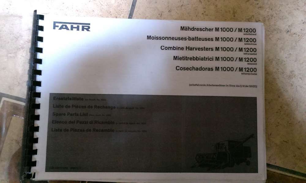 Katalog części International Deutz Fahr DF M100, M1200