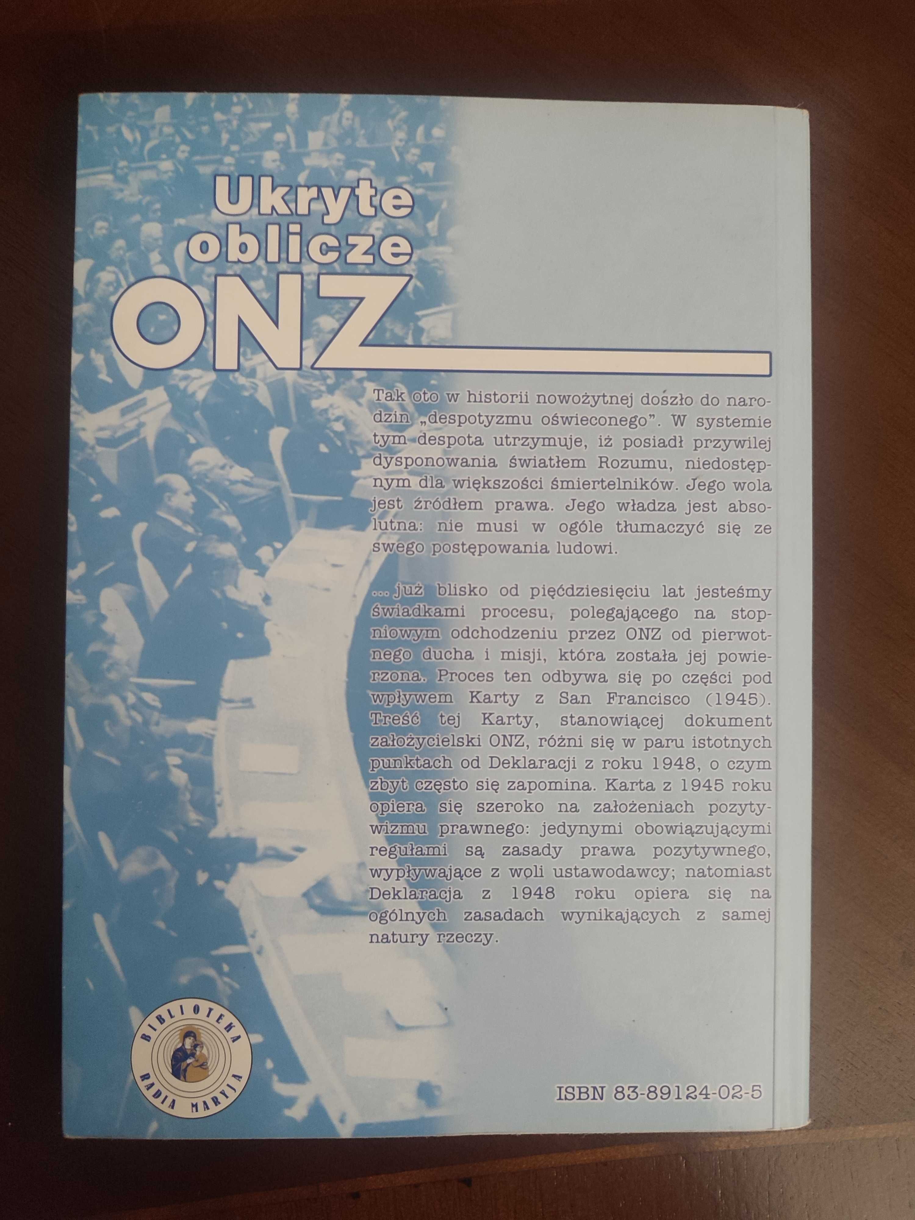 Książka Ukryte oblicze ONZ