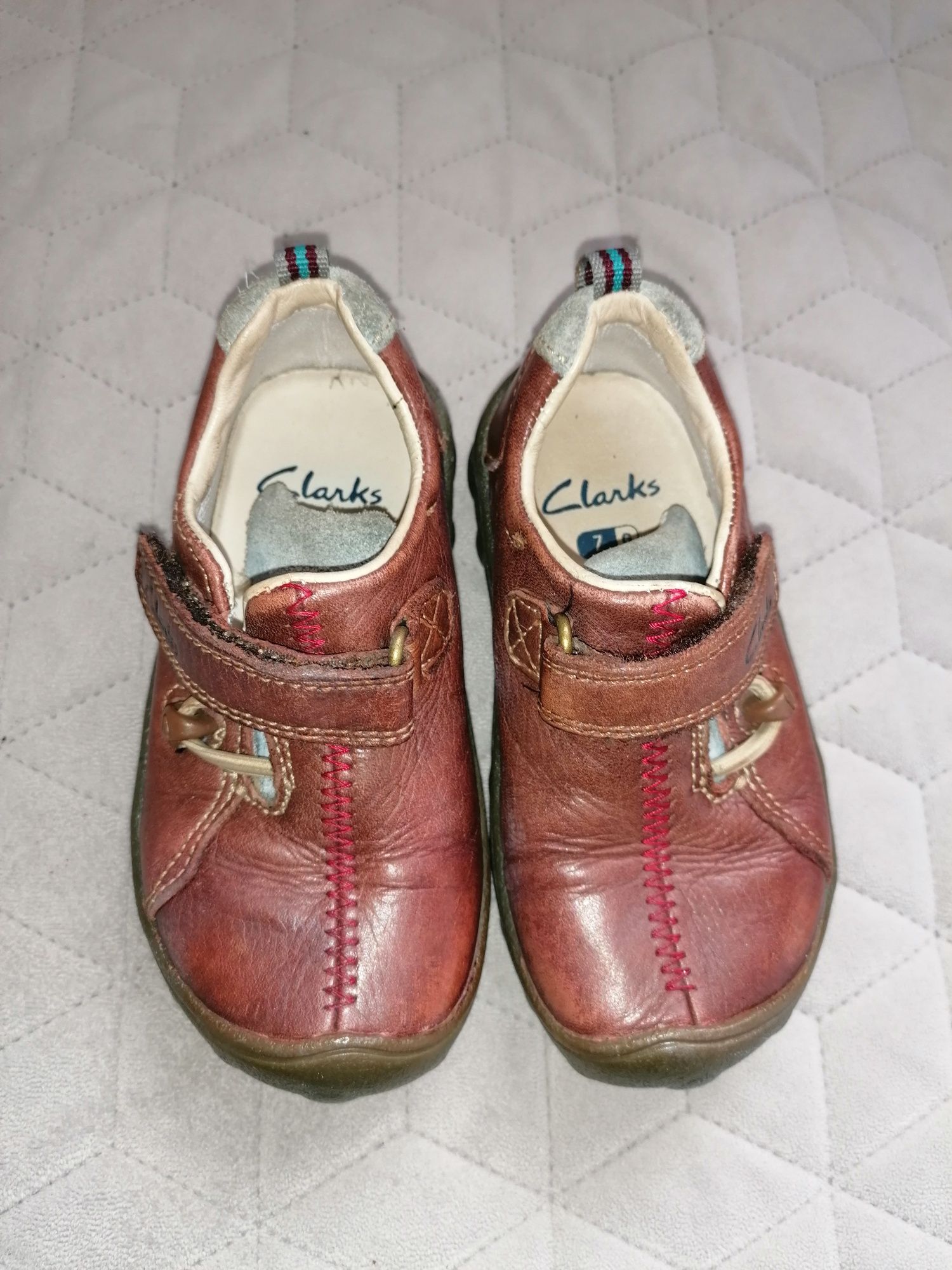 Buciki chłopięce skórzane Clarks 24 rozm.