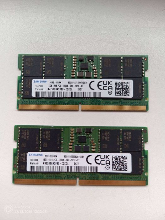32gb ddr5 Samsung 4800mhz (2x16) 100%  ok