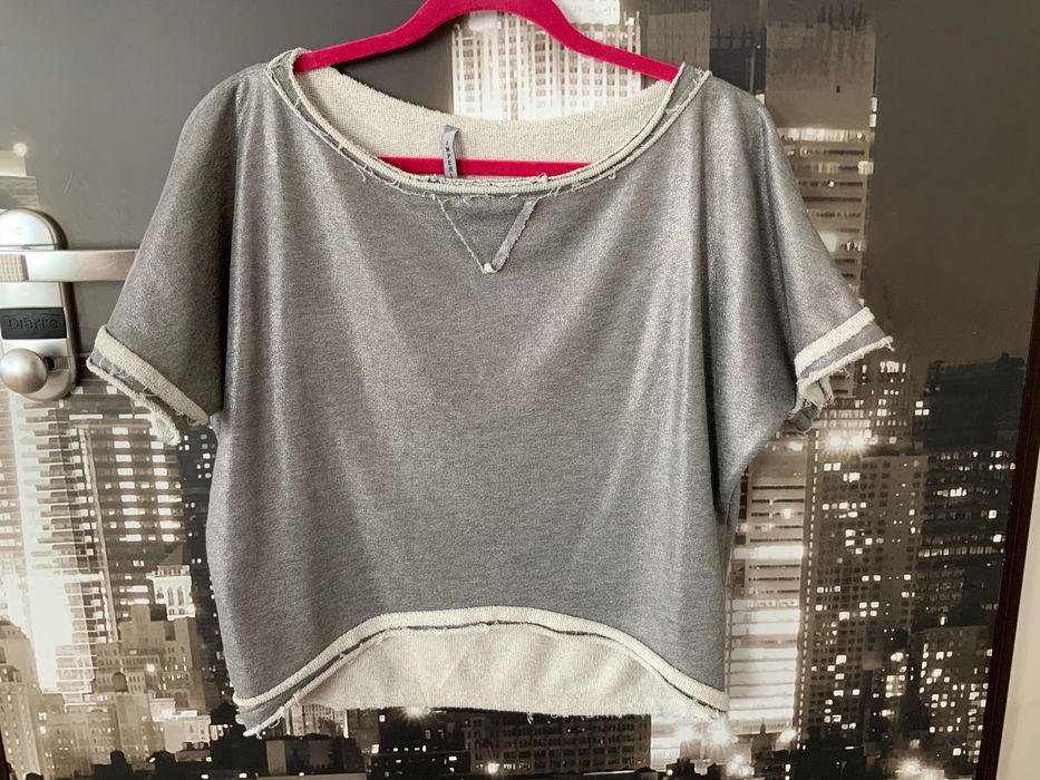 Bluza włoska szara z połyskiem srebrna IMPERIAL S 36 Warszawa