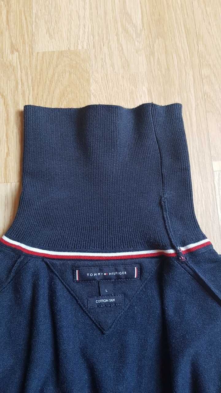 Golf TOMMY HILFIGER z dodatkiem jedwabiu Rozmiar L