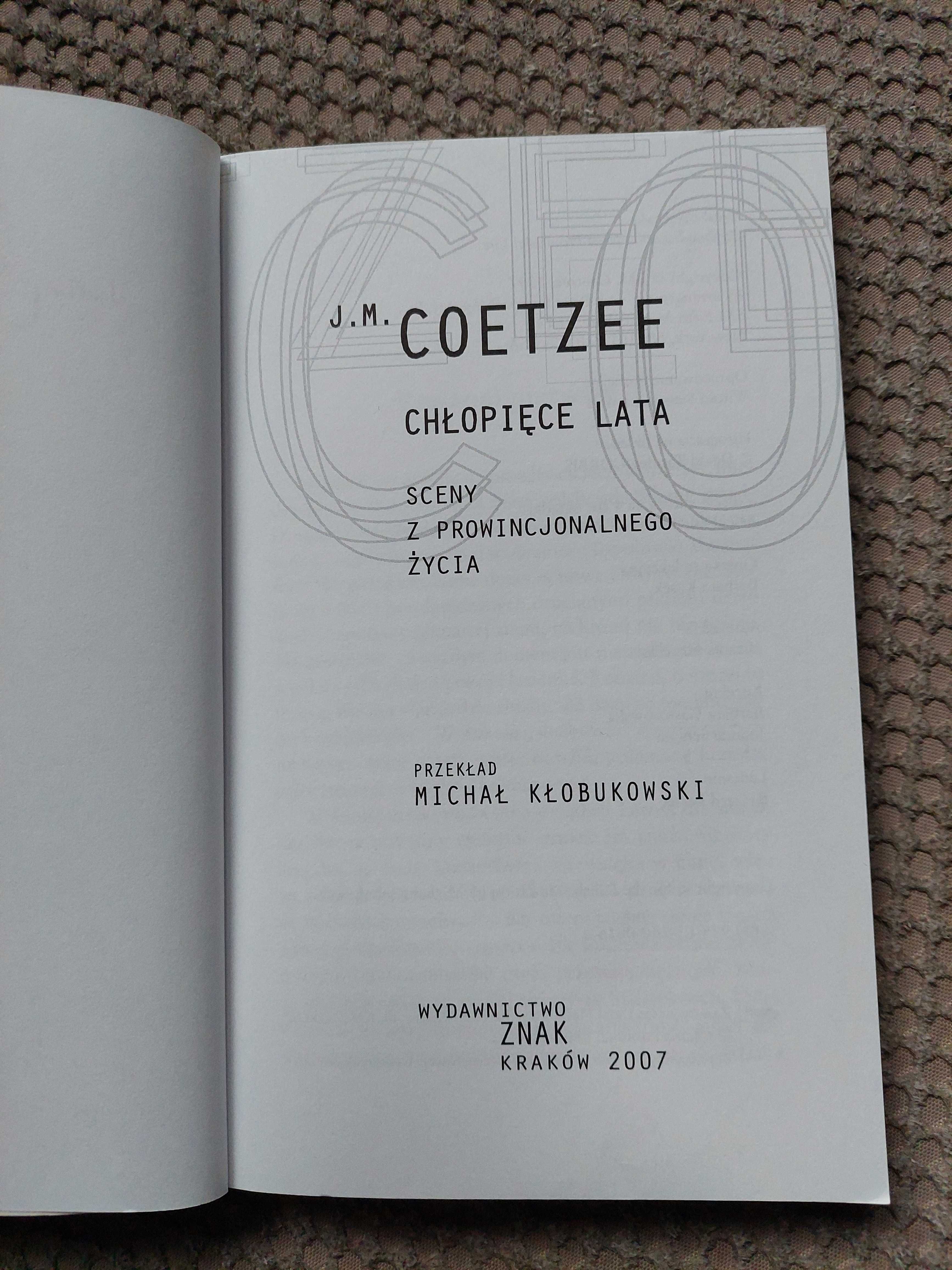 "Chłopięce lata" J. M. Coetzee