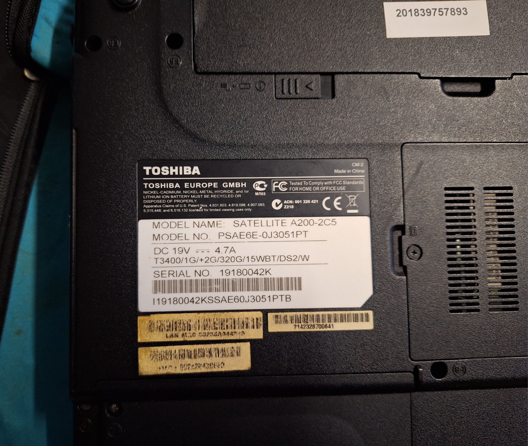 Computador portátil Toshiba