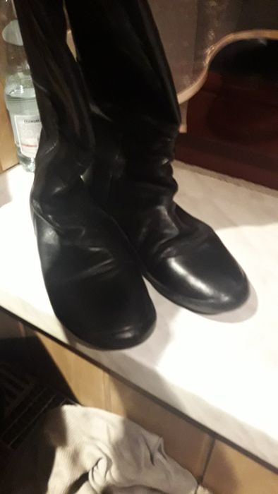 Kozaki skórzane,ocieplane