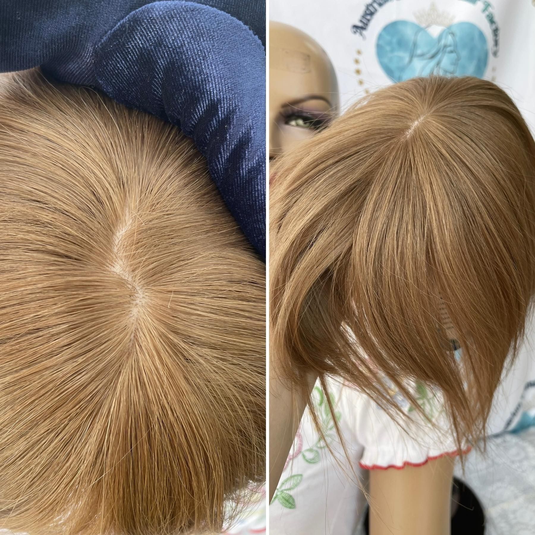 Натуральная накладка кожа шёлк славянский детский русый волос