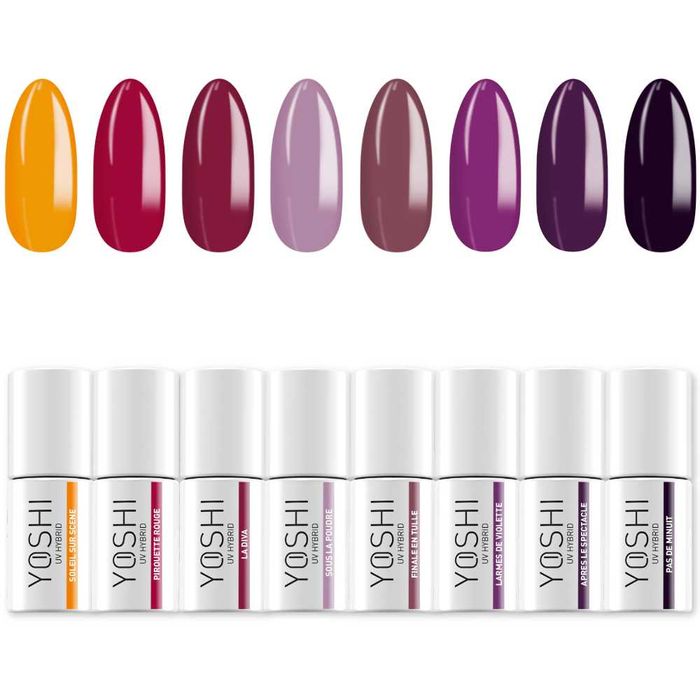 Yoshi Kolekcja La Premiere Lakier hybrydowy do paznokci 8szt na jesień