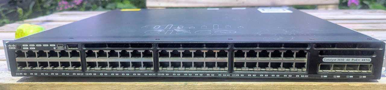 Комутатор Cisco Catalist WS-C3650-48PS PoE+ 4x1G